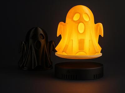 Levitating 3D Printed Ghost Lamp – Spooky light