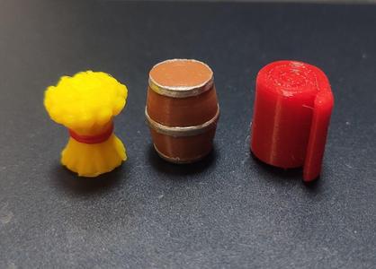 Carcassonne tokens Traders and Builders