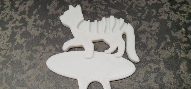 walking cat - no zipping hairstick