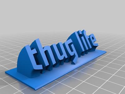 thug life name plate