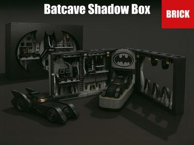 Brick Batcave Shadow Box Set
