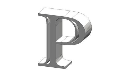 P Letter Imprint MT Shadow Font Letter