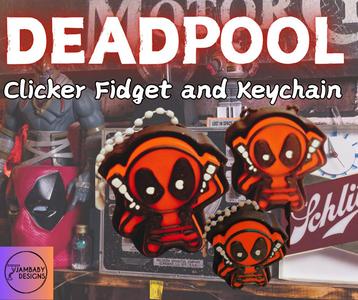 Deadpool Clicker Fidget and Keychain *no AMS needed*