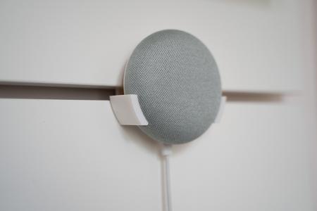 Google Home Mini on IKEA Bed NORDLI