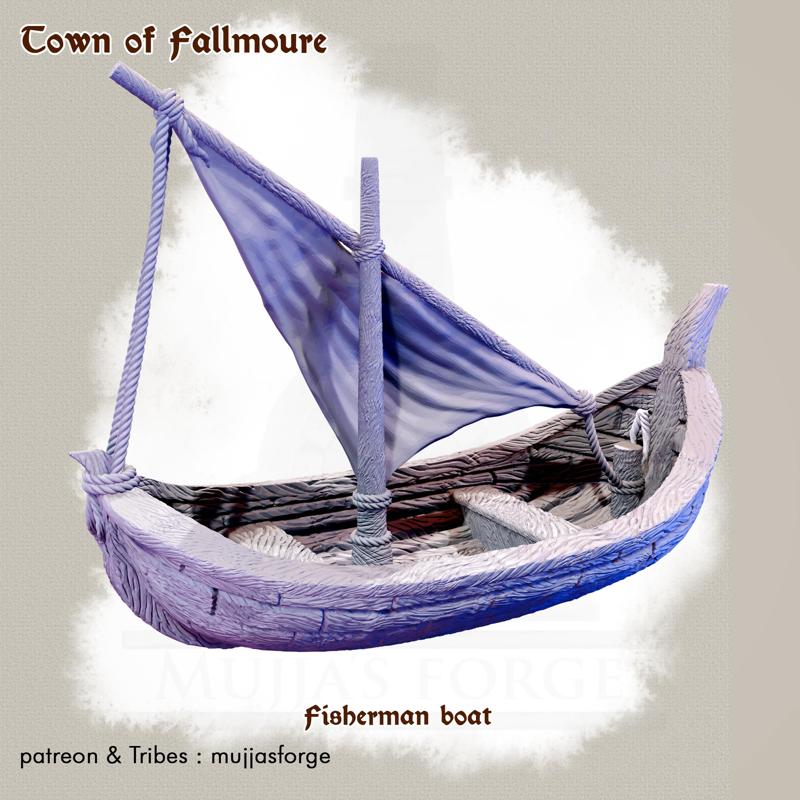 town of Fallmoure - fisherman boat