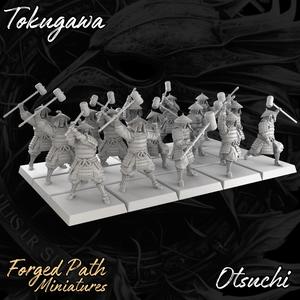 Tokugawa – Otsuchi Warriors | Japanese Samurai War Hammers (Set of 5) | Bushido STL Miniatures