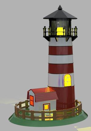 garden/pond light house