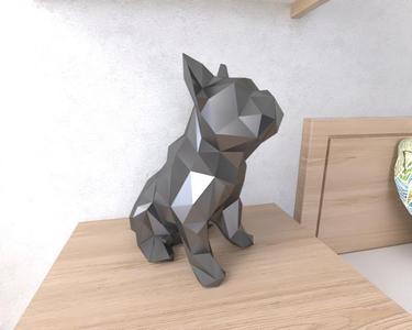 French Bulldog Dog Lowpoly