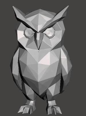 Búho Low-Poly Geometric Owl STL / Low-Poly Geometric Owl STL