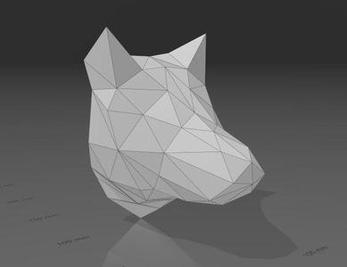 Geometric Wolf Head