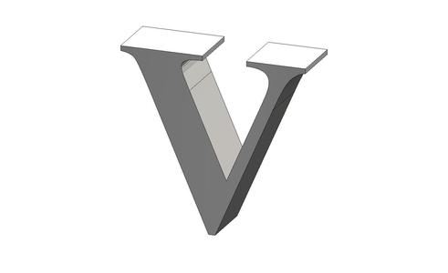V Letter Times New Roman Font