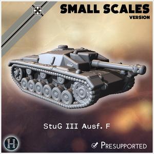 Sturmgeschutz StuG III Ausf. F (Sd.Kfz. 142-1) (small scales version) - Germany Eastern Western Front Normandy Stalingrad Berlin Bulge WWII 4mm 6mm 10mm 12mm