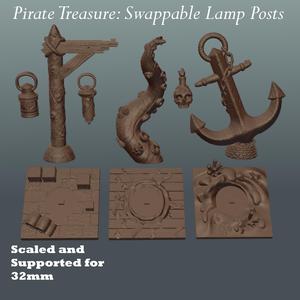 Modular Nautical Lamp Posts: Swappable Lanterns and Bases for RPGs & Wargames
