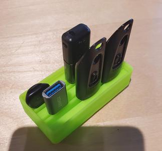Gridfinity USB A & C holder 1x1x3 or 2x1x3 (added step files)