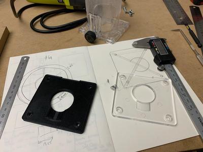 Adapter Plate for Ryobi RTR400-S Trim Router