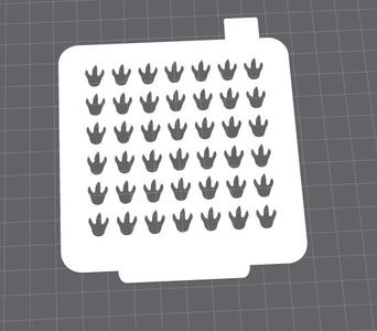 STENCIL DINO FOOT PRINT