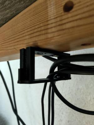 Under Desk Cable Holder - Clip in Place