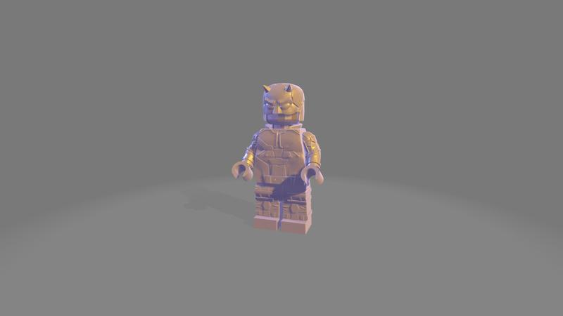 Brick daredevil minifig