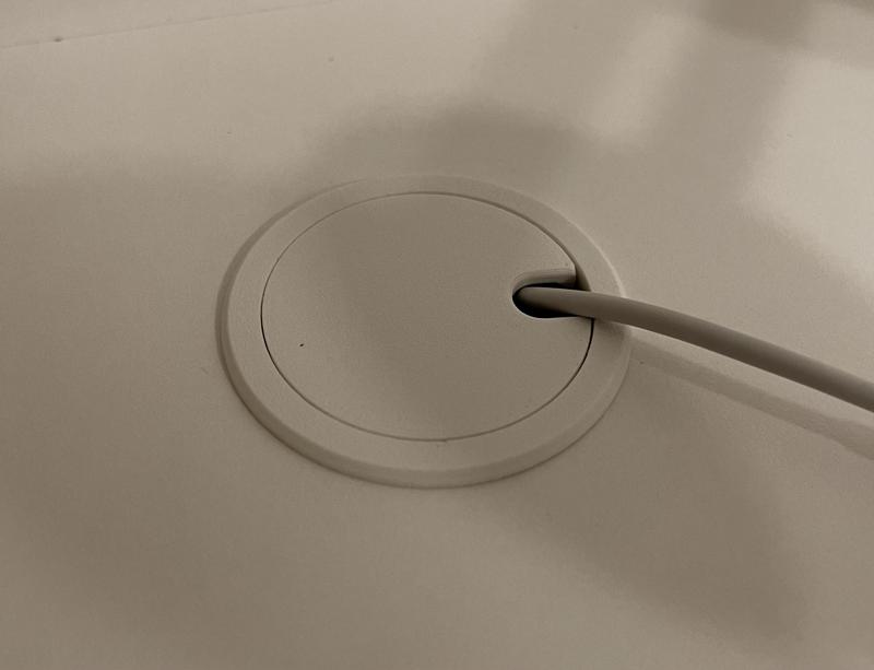 Desk cable routing grommet for 44mm hole