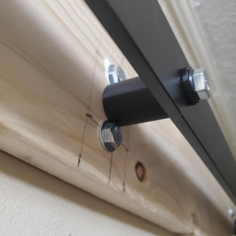 Barn door spacer