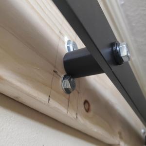 Barn door spacer