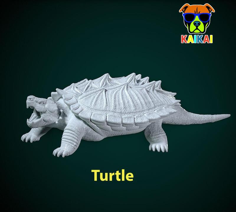 Alligator snapping turtle model - turtle statue - 3D print