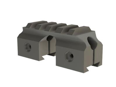 Chaser Rail Mod - Add picatinny rail while still allowing use of the fixed sites