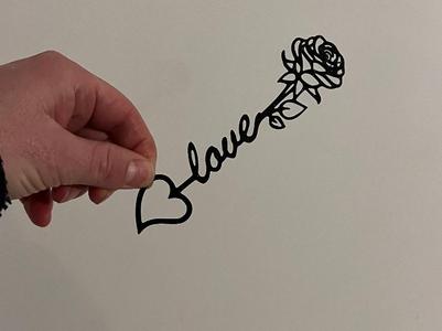 Rose with love and Heart