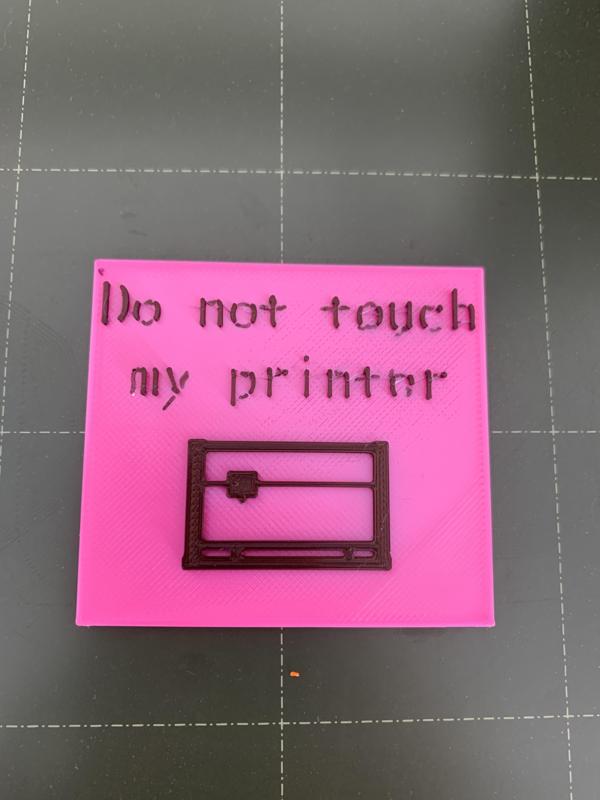 Do not touch my printer