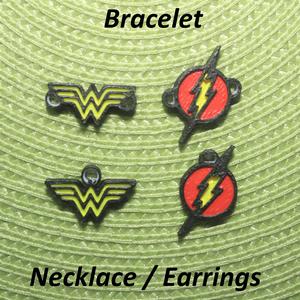 4 DC Comics #2 Necklaces, Bracelets, Earrings, Jewelry