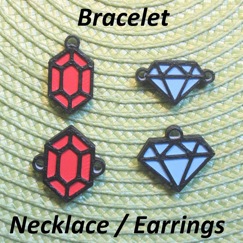 4 Jewels Necklaces, Bracelets, Earrings