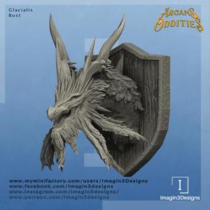Glacialis Ice Dragon Bust