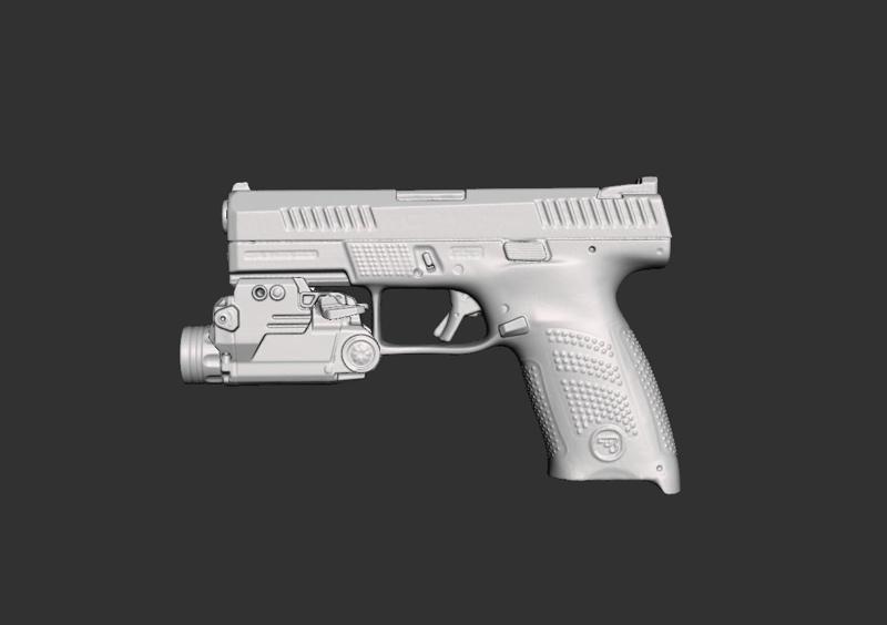 Cz P10 C Nextorch WL30 Real Size Scan 3d Gun Mold