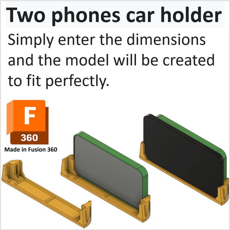 Car smart phone holder for couples