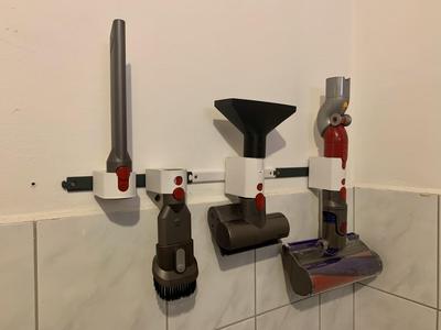 Modular wall mount for Dyson V10+ accessories