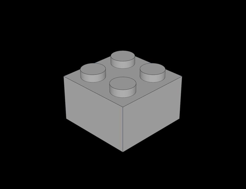 Lego Compatible (3003.dat) Brick 2 x 2