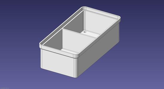 1x2 units, half height, 1x2 grid Stackable Insertbox