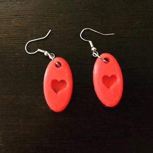 Ellipse Heart Earrings