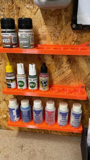 Model paint wall mount holder (Tamiya, AK Interactive, Wash..)