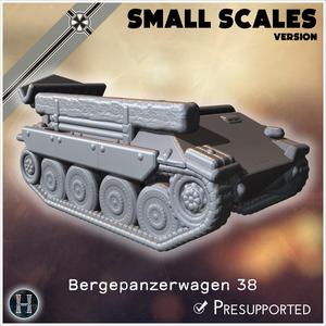 Bergepanzerwagen 38 armoured recovery tank (Sd.Kfz. 136) (small scales version) - Germany Eastern Western Front Normandy Stalingrad Berlin Bulge WWII 4mm 6mm 10mm 12mm
