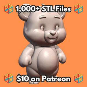 Adorable Bear with Rounded Ears and Chubby Belly MineeForm FDM 3D Print STL File