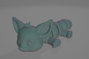 Baby fox toy articulated 3D articulated 3D baby fox cute articulated toy