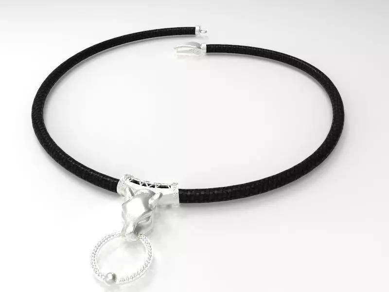 Female Tiger Silver Necklace