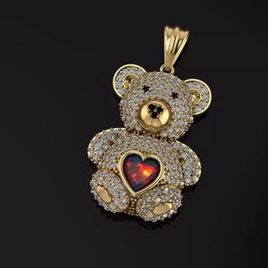 teddy bear necklace