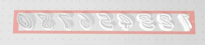 Small italic numbers cutters