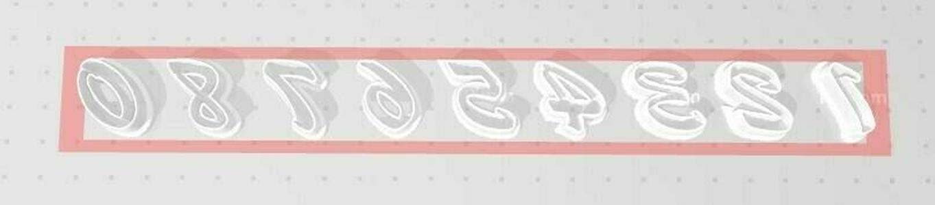 Small italic numbers cutters