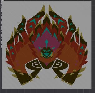 AJARAKAN - ICON PLATE FROM MONSTER HUNTER (MULTI COLOR)