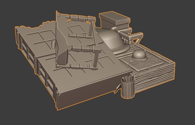 28MM CITY RUINS BARRICADE