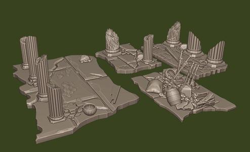 28MM TEMPLE RUINS BITS