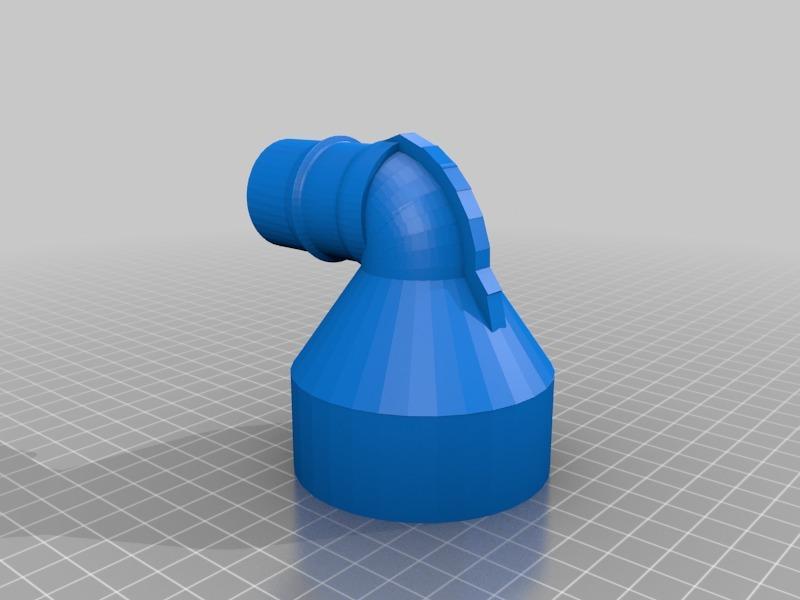 Shop-Vac adapter 1.25" male to 2.5" female 90 degree